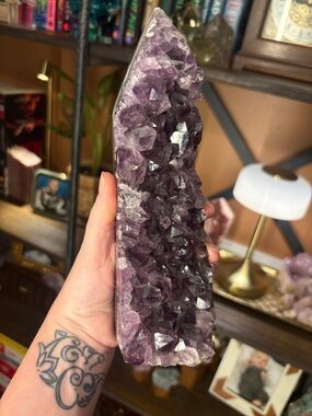 Amethyst Crystal Tower- Deep Purple